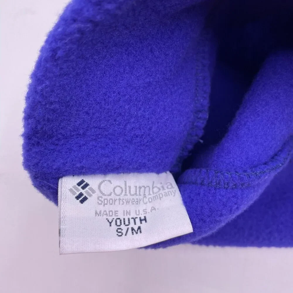Columbia Kvichak Hat Beanie Winter Blue Huckleberry VTG Youth Size Small Medium